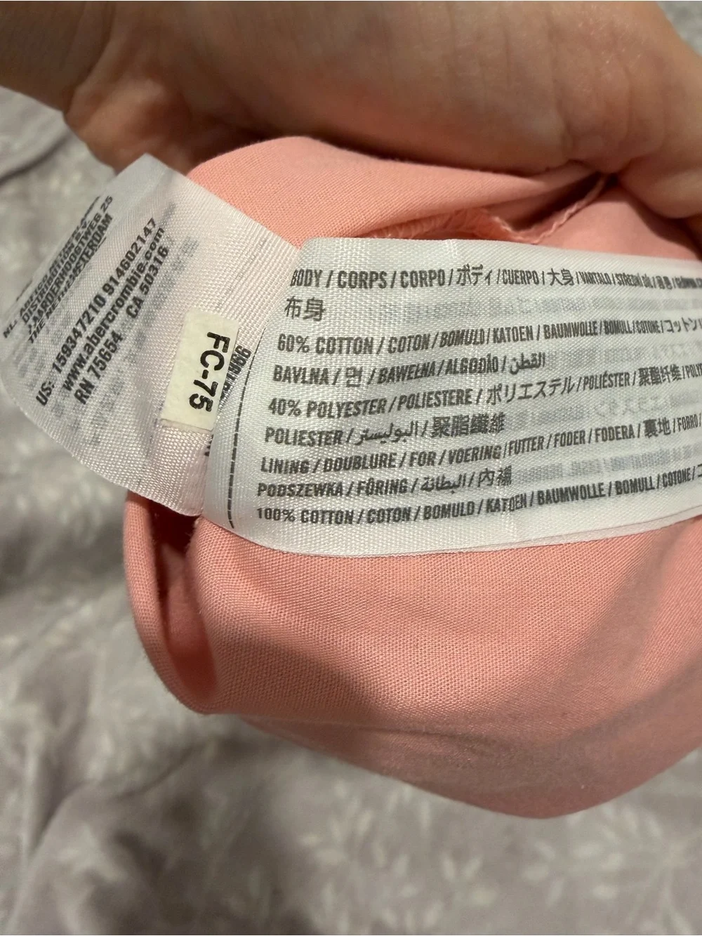 Abercrombie & Fitch Peach Pink Tiered Smocked Maxi Dress
